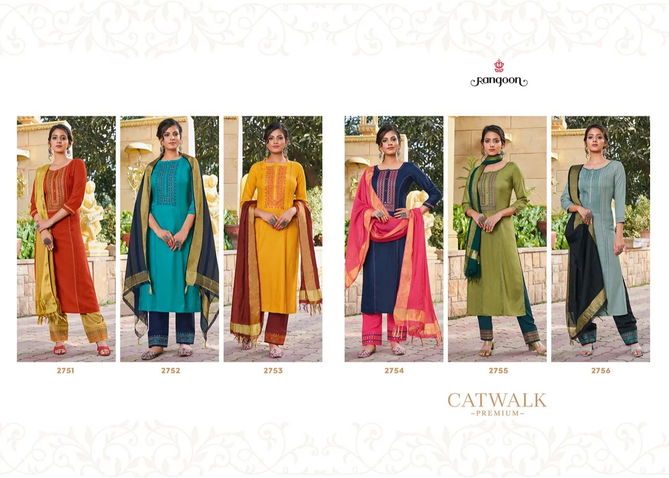 Rangoon Catwalk Premium Latest Festive Wear Heavy Rayon with Value Addition Work Designer Readymade Collection
